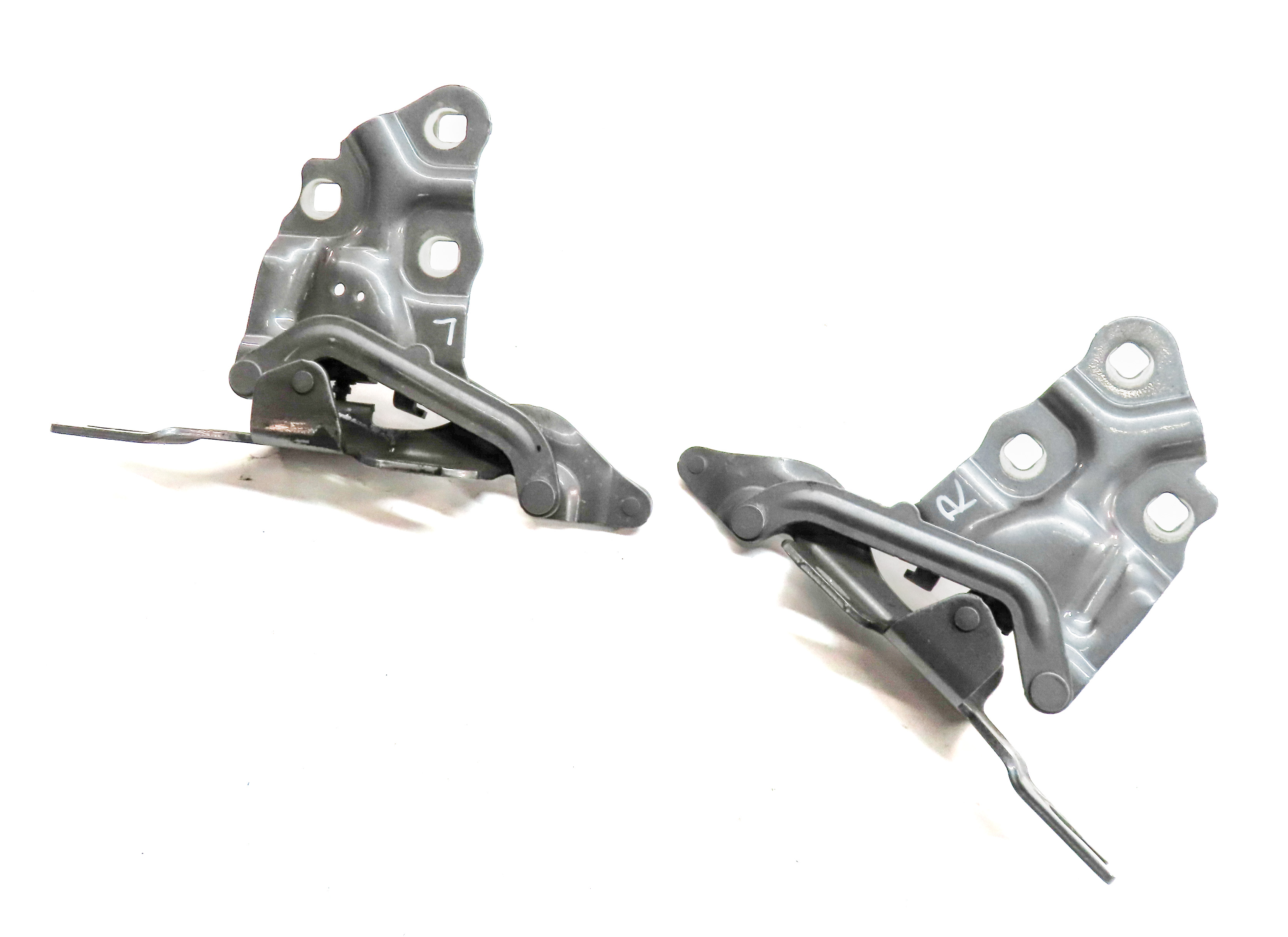 2011-2018 BMW X3 X4 (F25 F26) FRONT LEFT & RIGHT HOOD HINGE SET 2 (Grey) — exact item pictured